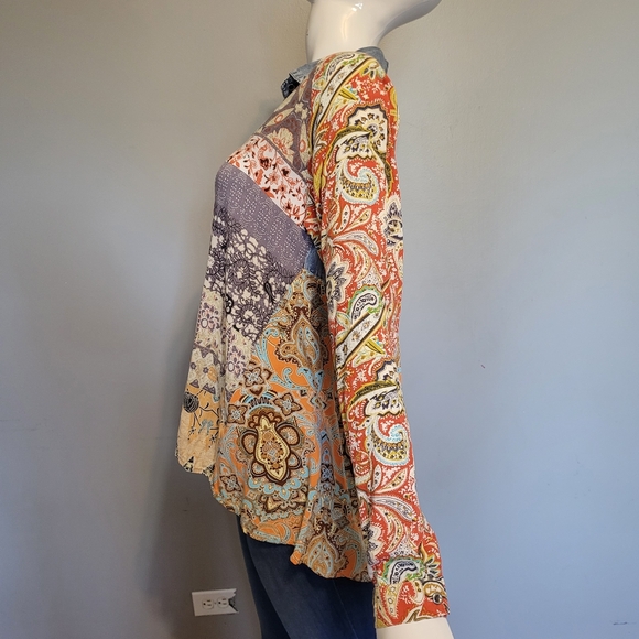 Artisan De Luxe Mixed Print Blouse, VGUC, Size S - Picture 5 of 12
